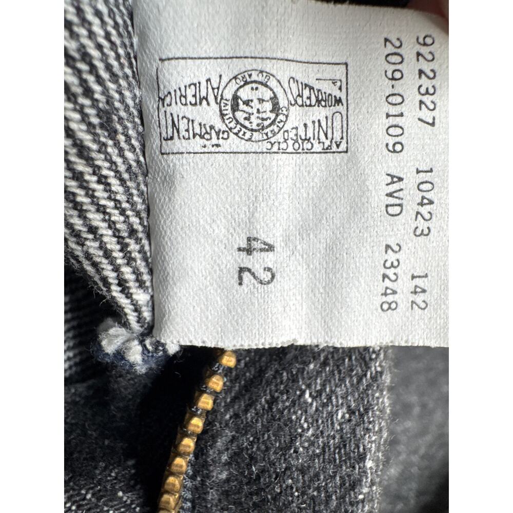 1990s Lee Black Denim Jeans USA Made 42x29 Vintage - Picture 9 of 11